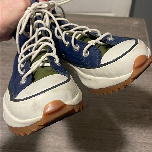 Converse Chuck Taylor All Star Move Platform Navy Sneakers Leather Size 6 - Picture 5 of 7